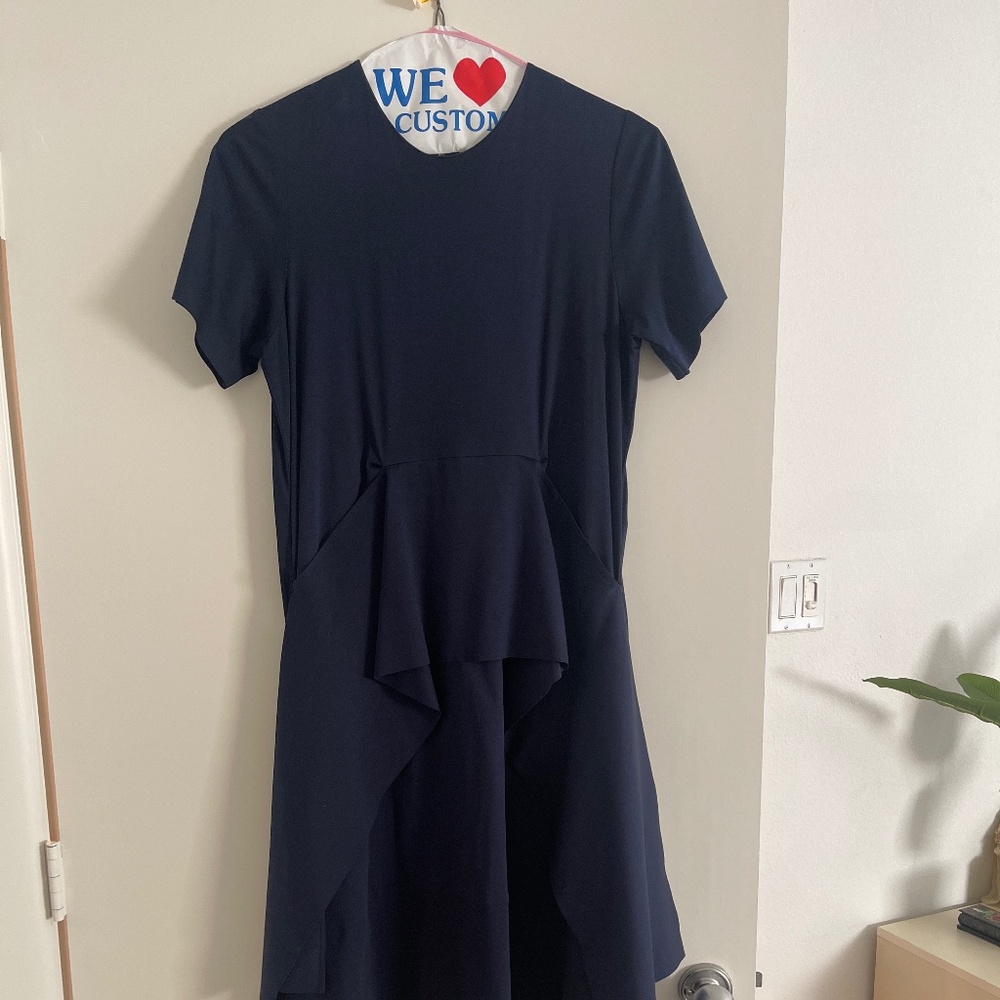 Blue asymmetrical dress
